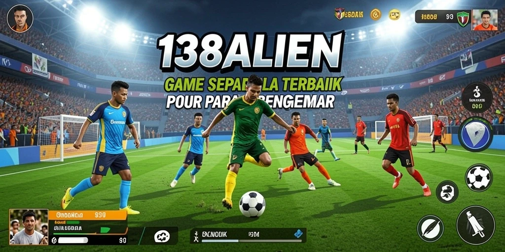 Tampilan gameplay 138ALIEN yang mendebarkan dengan aksi sepak bola nyata.