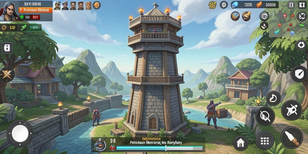 Screenshot yang menampilkan aksi seru dalam gameplay Tower Defense 333V.