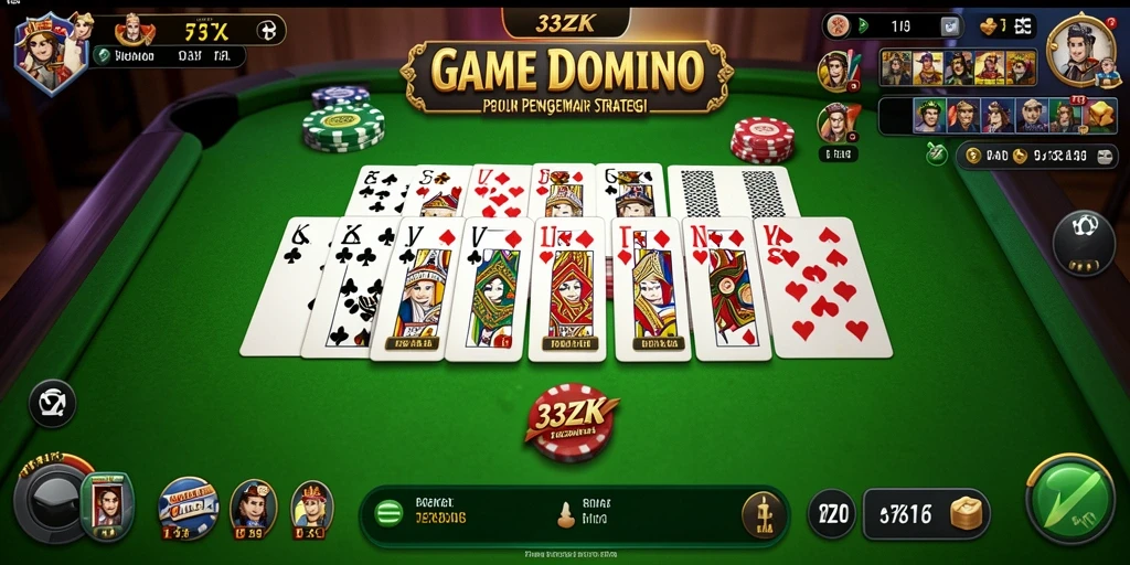 Tampilan gameplay Domino yang menarik di 33ZK.