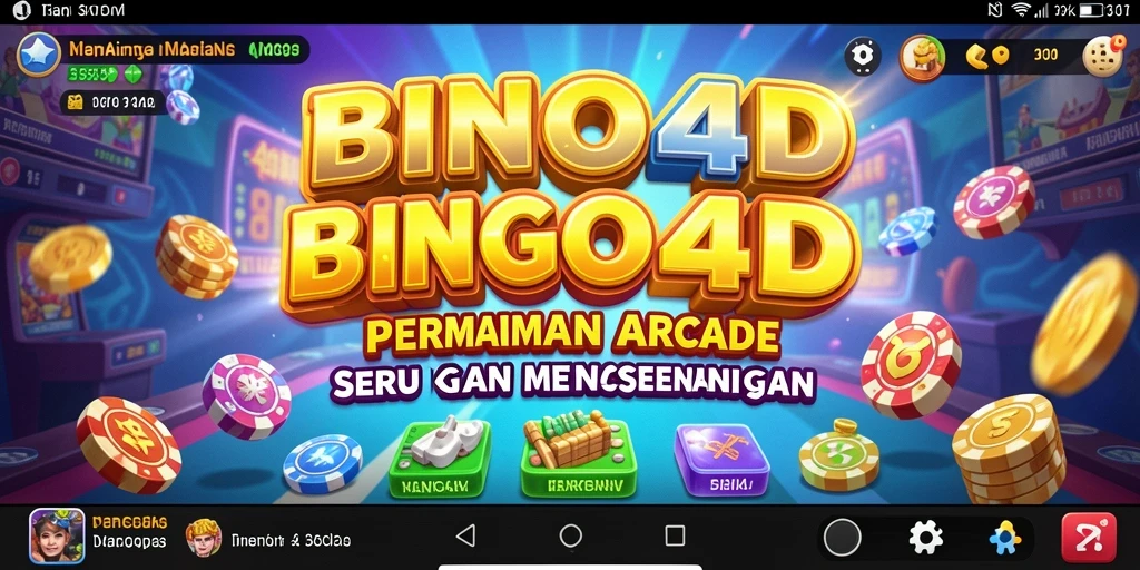 Tampilan menarik dari permainan Arcade BINGO4D dengan fitur menarik.