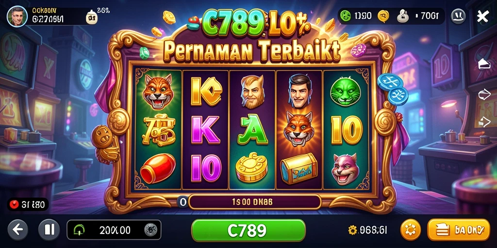 Tampilan gameplay slot yang seru di C789 dengan berbagai tema.
