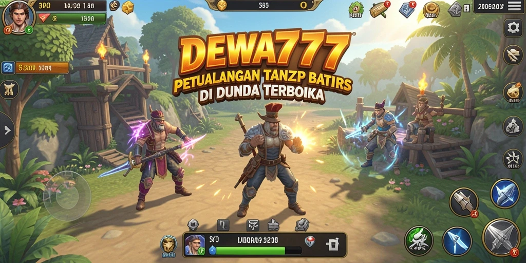 Tampilan gameplay seru dan dinamis di dunia terbuka DEWA777.