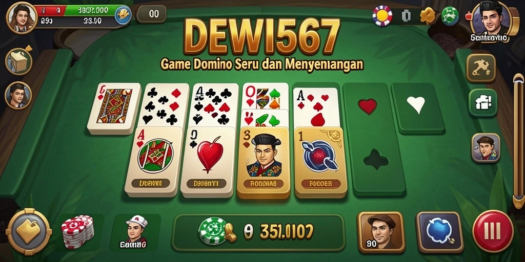 Tampilan gameplay seru dalam permainan Domino DEWI567.