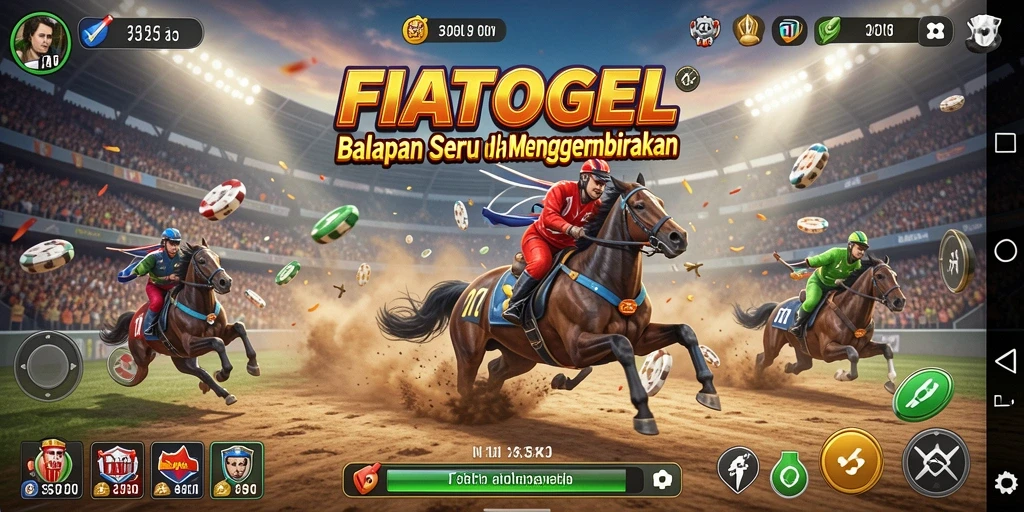 Tampilan gameplay balapan seru di FIATOGEL.