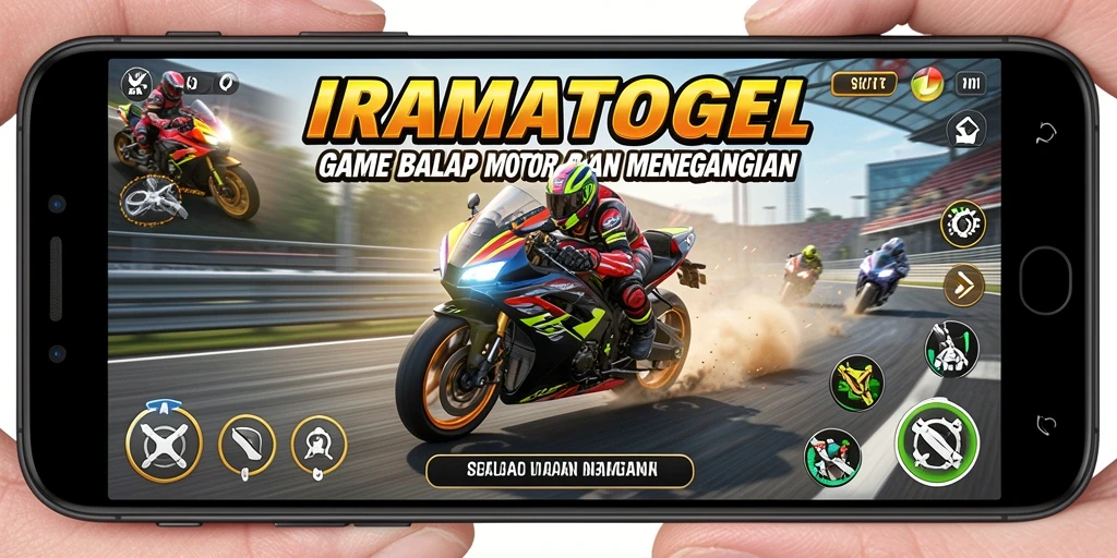 Gameplay balap motor yang mendebarkan dan menegangkan di IRAMATOGEL.