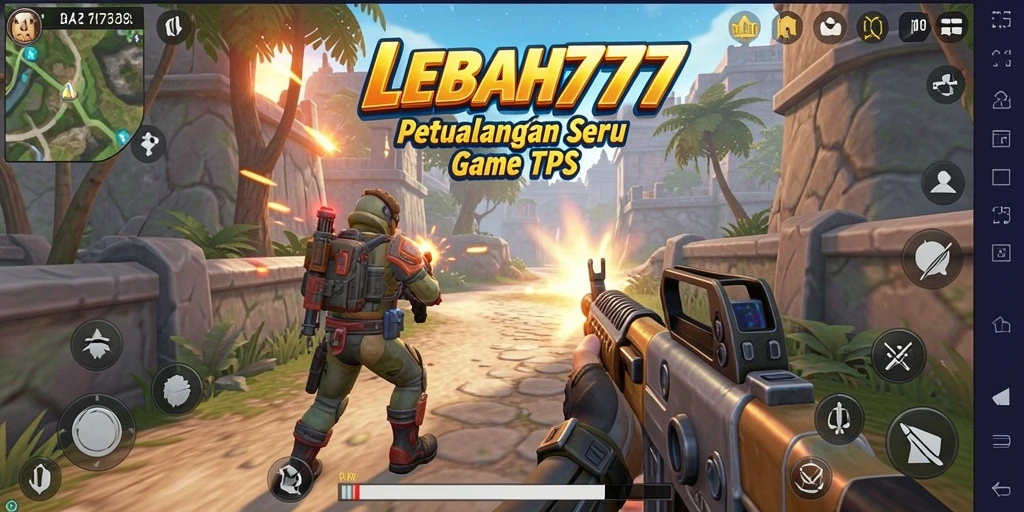 Tampilan aksi mendebarkan dalam game LEBAH777 TPS.