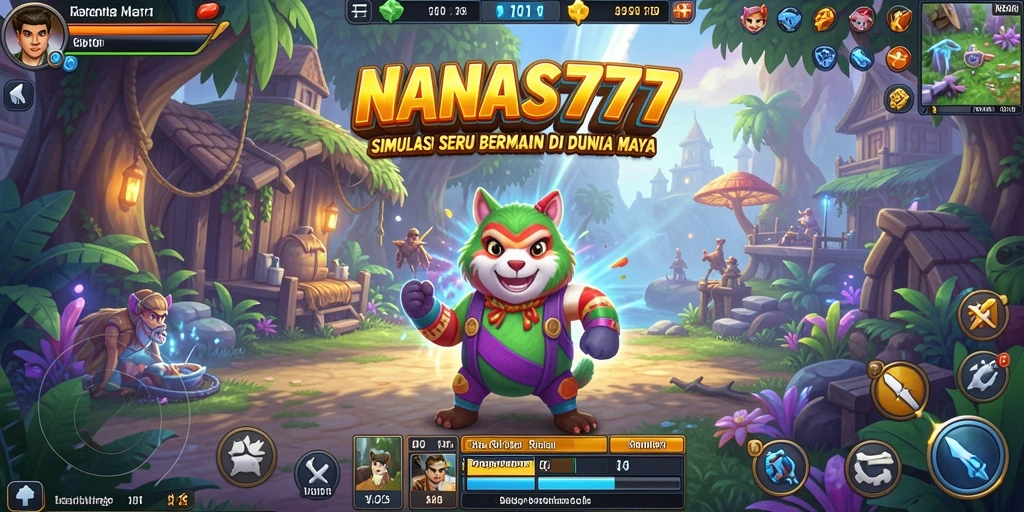 Tangkapan layar dari gameplay mengasyikkan NANAS777 dengan elemen Simulation.