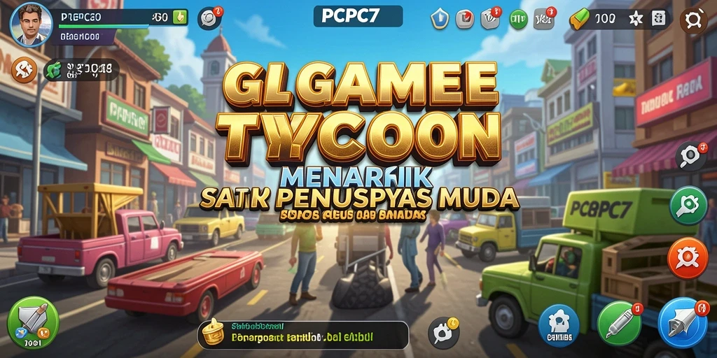 Tampilan gameplay PCPC7 dengan elemen Tycoon yang menarik.