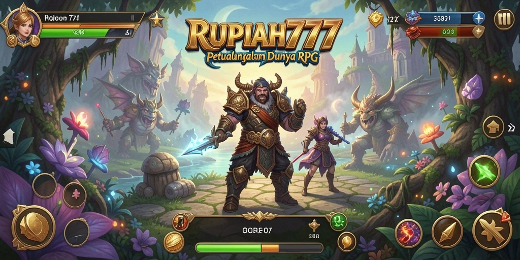 Tampilan gameplay RUPIAH777 yang memukau dengan pertempuran epik.