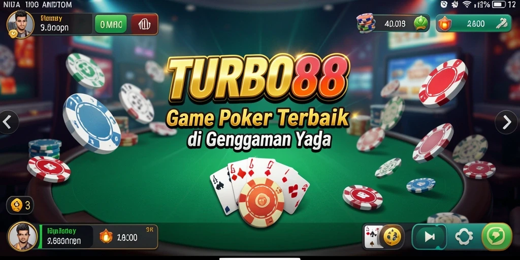Tampilan grafis yang menarik dalam permainan poker TURBO88.