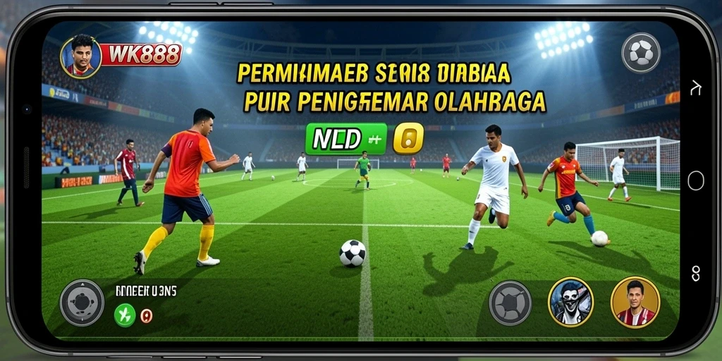 Tampilan gameplay menarik dari permainan sepak bola WK888.